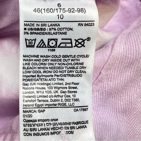 NWT Gap High Rise Utility Short 5” Khaki Shorts 6 Lavender Shortbread Pastel - Picture 9 of 10